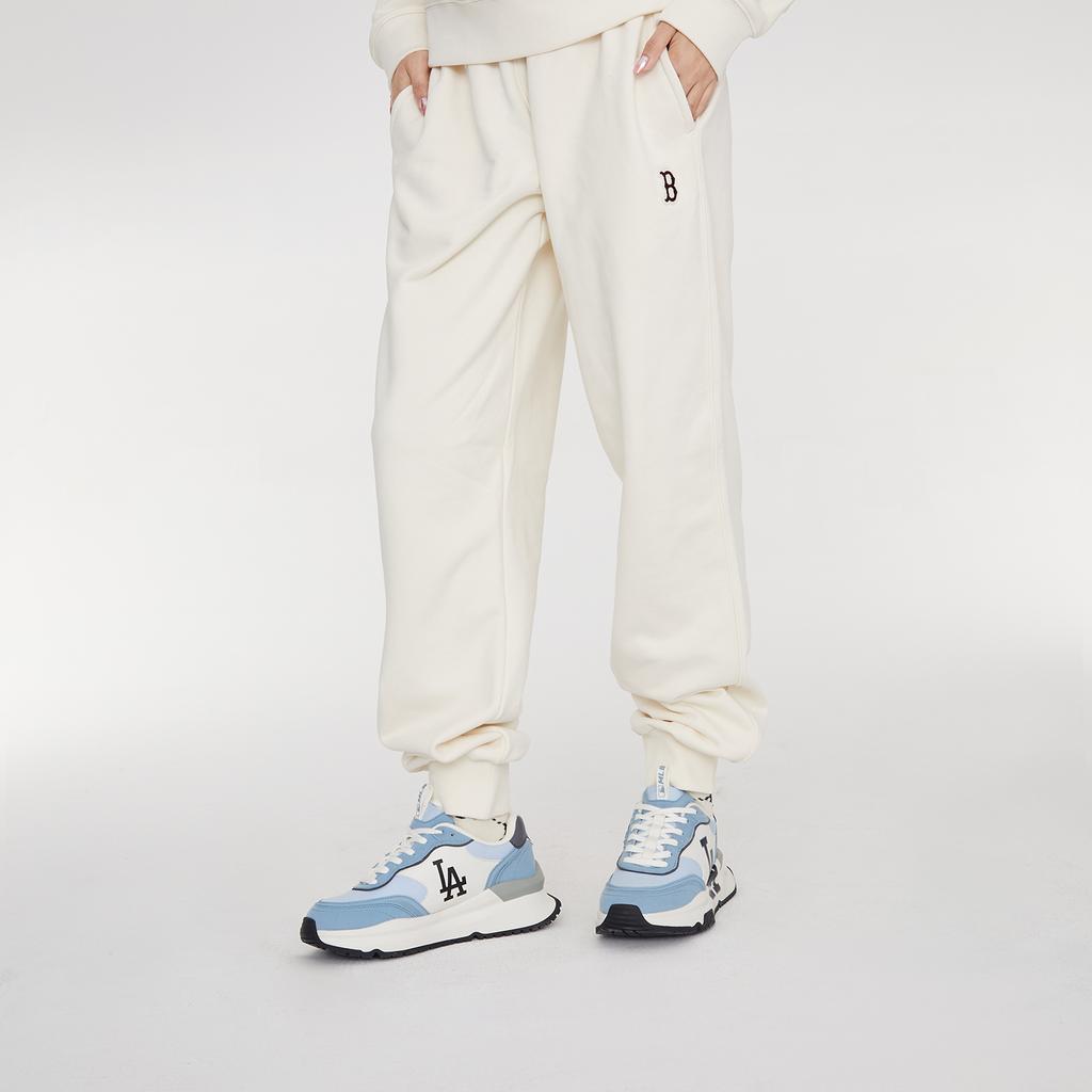 MLB Solid Color Elastic Waist Loose Fit Jogger Knit Sports Pants Unisex Pants Beige 3APTB0134-43CRD