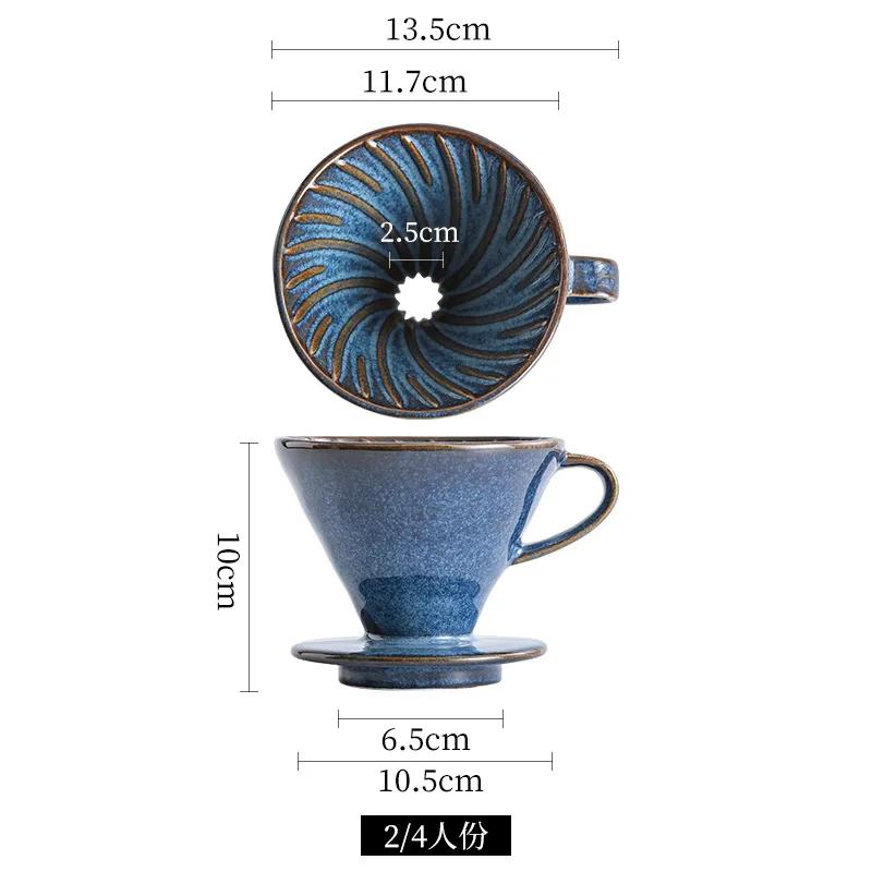 Ceramic Coffee Filter Cup Reusable Filters Coffee Maker V Style Funnel Dripper Filter Cup Coffee Accessories
