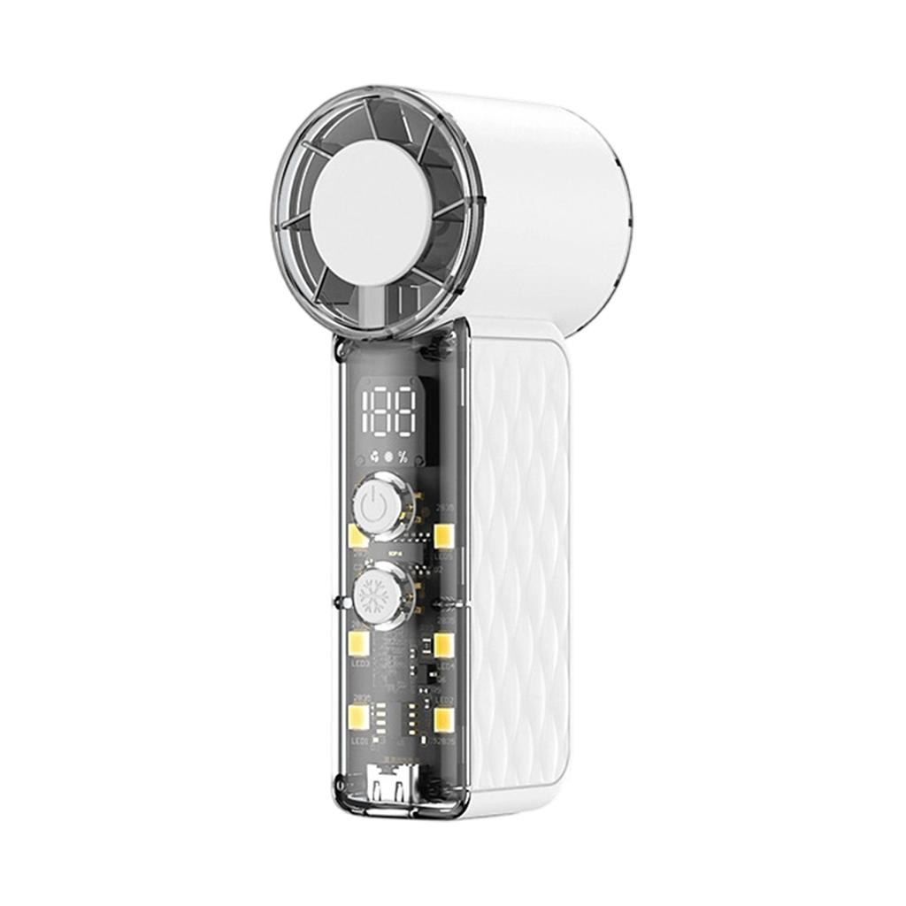 Hochgeschwindigkeits-Handventilator Tragbares Outdoor-Personal-Kühlgerät mit einstellbarer Geschwindigkeit, Digitalanzeige und integriertem Nachtlicht, Turbo-Kleiner Ventilator