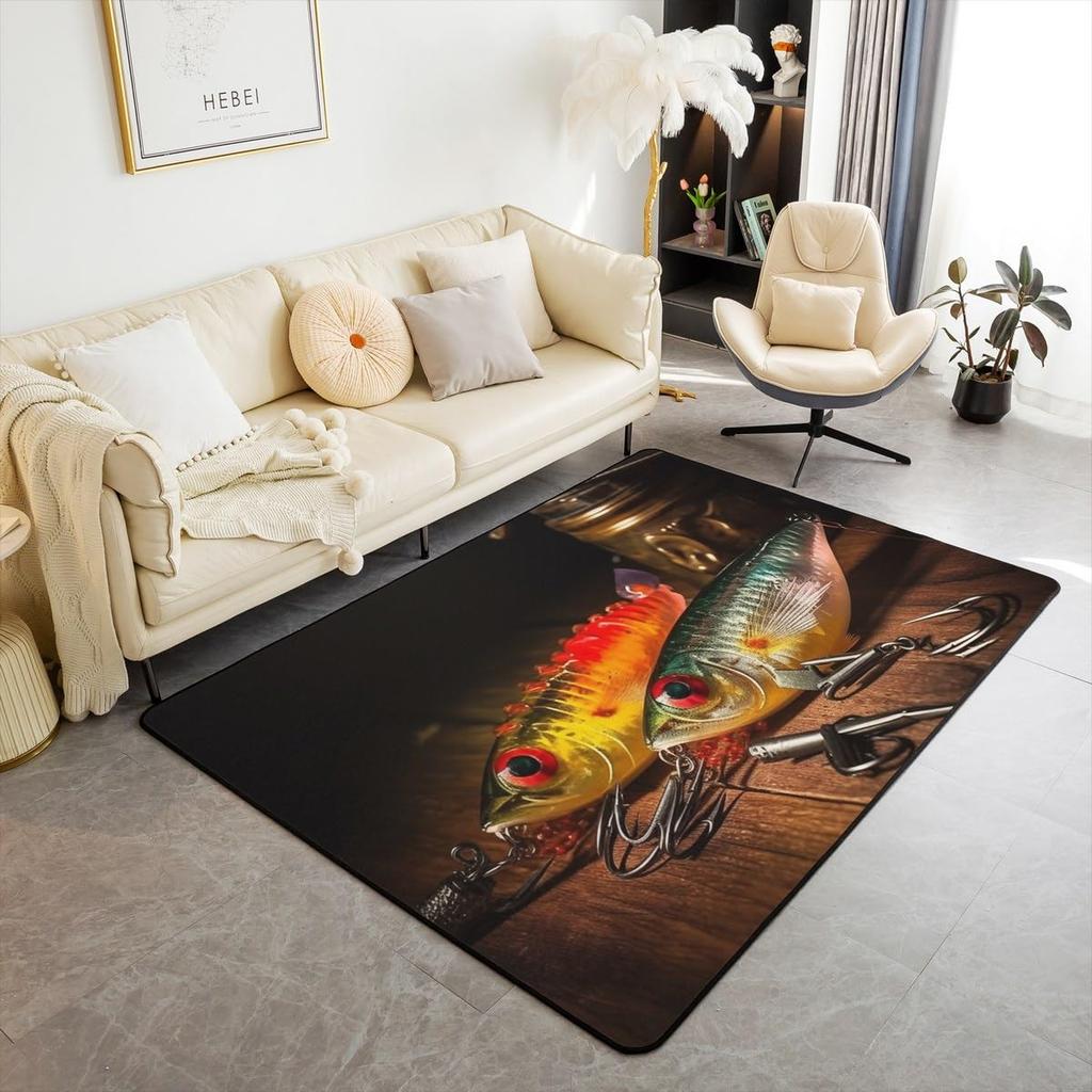 Karate Silhouette Print Area Rug, Red Background Non-Slip Floor Mat for Living Room Bedroom, Sports Home Decor Carpet