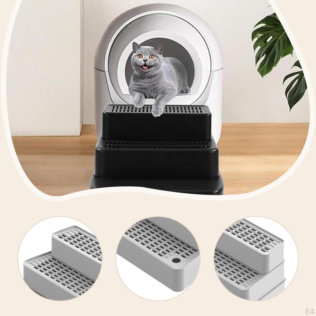 Rampe Trittbrett Abnehmbare Matte Waschbares Kissen Leicht zu Verschmutzen Treppe 3 Stufen für Kleine Ältere Katzen Innenbereich