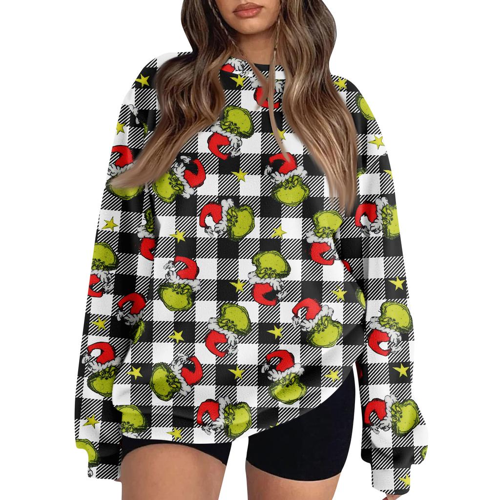 Women's Colorblock Sweatshirt Long Sleeve Round Neck Casual Comfortable Loose Lightweight Women's Sweatshirt