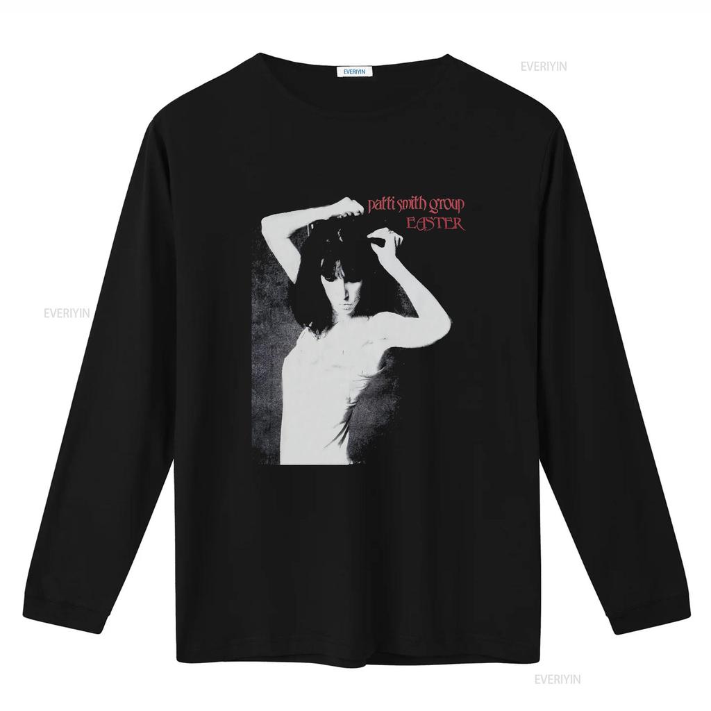 Vintage 1980s Patti Smith Group T Shirt Music For Vintage Washed Fashion Streetwear Versatile Comfortable Homme Stretched