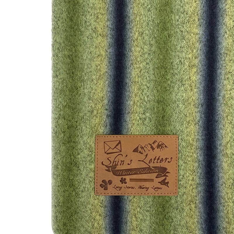 Shin’s Letters D.Muffler no.14 _ Green Striped Big Muffler