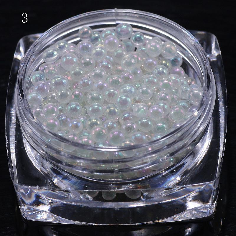 

Прозрачный AB икра мини мерцающий жемчуг арт-деко для ногтей с кристаллами арт-деко No.3