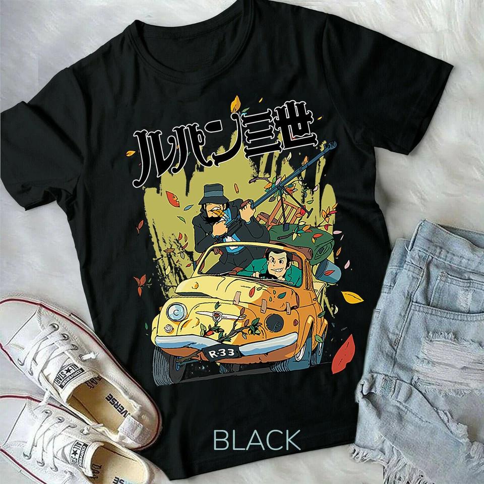 Гонка к спасению Новая футболка, Люпен, Футболка Люпен Третий Черная Унисекс Футболка XXXXL