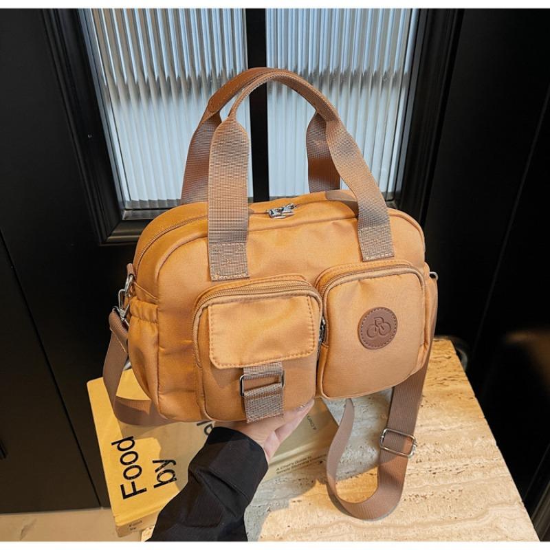 

Новая модная женская сумка с несколькими карманами, нейлоновая сумка с защитой от брызг, большая вместимость, портативная женская наплечная сумка-мессенджер хаки