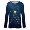 Long Sleeve Shirts For Women Cute Christmas Day Print Graphic Tees Blouses Casual Plus Size Basic Tops Pullover