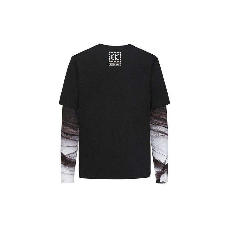 Fukushin Evisu Layered Logo Imitation Two-Piece T-Shirt Men Tops Black 2EAGNM0TL573XX