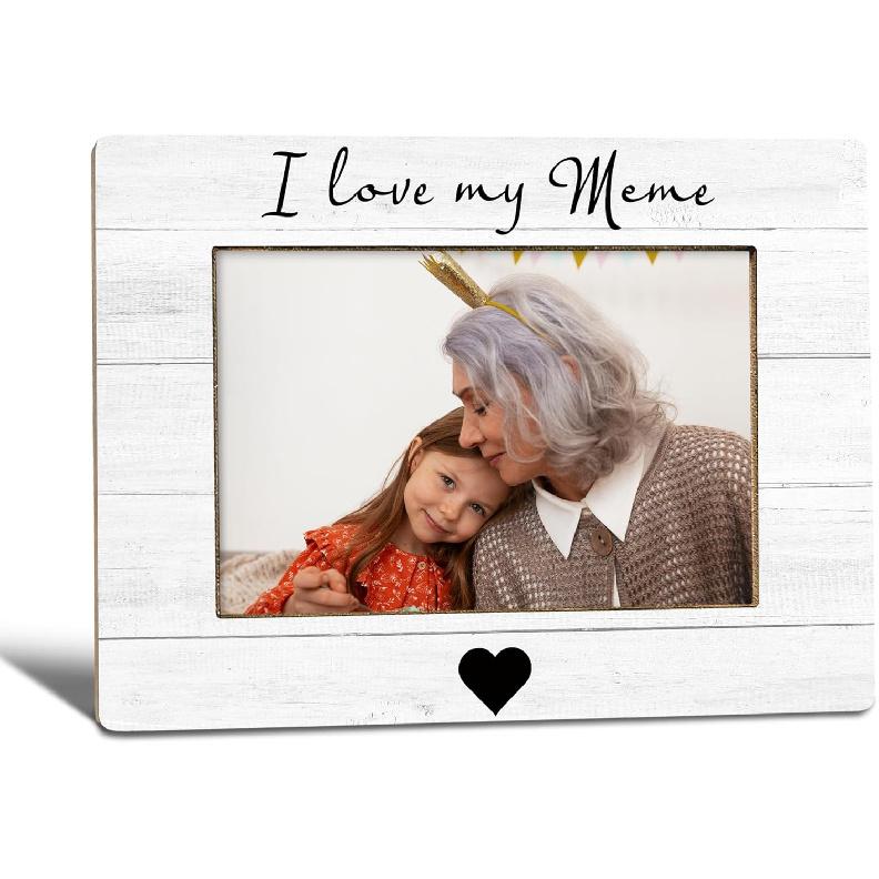 I Love My Nan Picture Frame, Mother's Day Gifts for Nan Grandma, Grandma Gifts from Grandkids Photo Frame 4x6, Grandmother Wooden Photo Picture