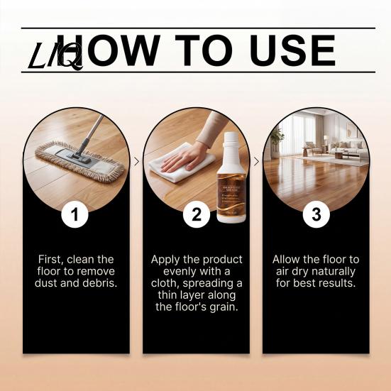 Daily Floor Cleaner And Polish Wood Restorer, Restores Natural Texture Gloss Agent, 120ml Surface Enhancer Capacity, Protects Against Dirt Scratches