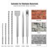 Chromium Steel Electric Hammer Drill Bit Set SDS Plus Rotary Hammer Bits Drill Bit  Home Supply