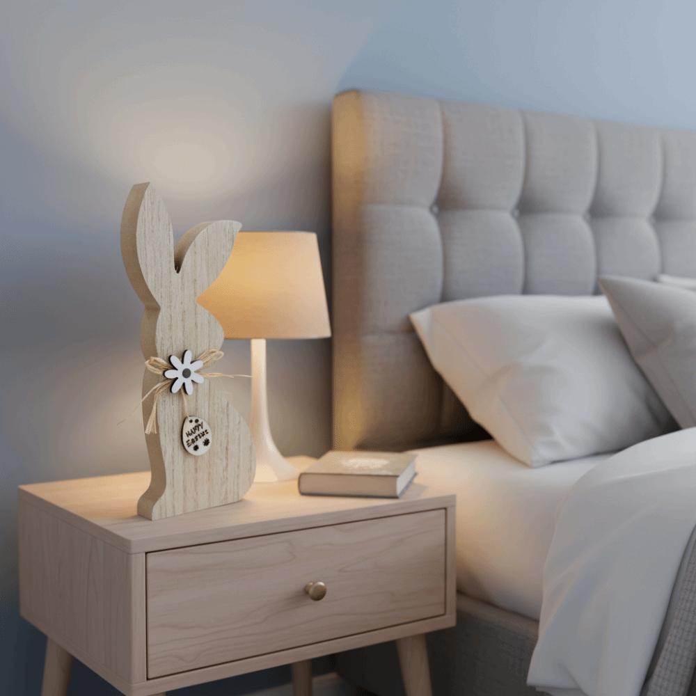 Vintage Easter Bunny Crafts Minimalist Wooden Rabbit Decoration  Window Display