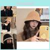 Chic Black Plush Bucket Hat For Women Winter Warmth And Windproof Versatile Hat 2022