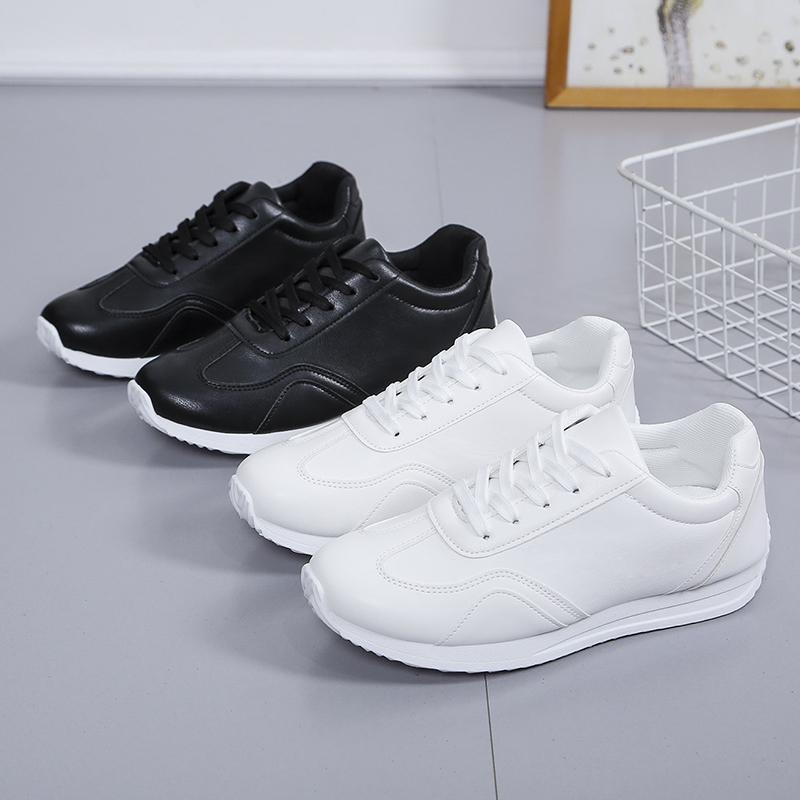 Fashion White Leather Sneakers Sports Vulcanized Shoes Comfortable Spring Sneakers Casual Shoes 2024 Fashion School Tennis