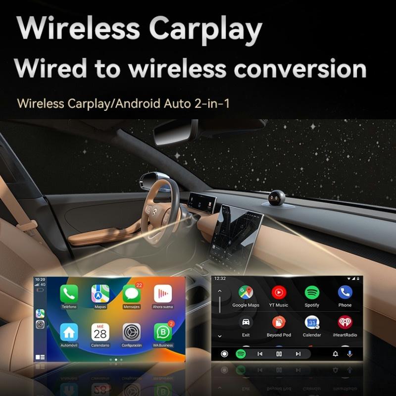 Wireless Carplay Adapter for Android iPhone 2 in1 Wired to Wireless AI Box Plug and Play Auto Connection OTA Update
