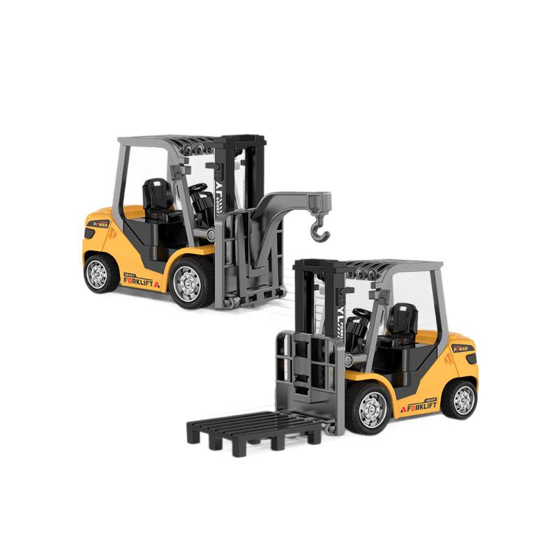 1:64 Bluetooth Mini Alloy Forklift RC Car Model Ornament Desktop Toy