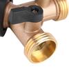Messing Vannkranadapter 2-veis Y-form 3/4 Slangekobling Hagevanning (Europeisk standard)