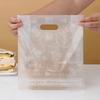 50Pcs Dessert Printed Plastic Gift Bags With Handle Gift Bag Perfect For Parties Holidays And Stores Cake Takeway Packing Bags
