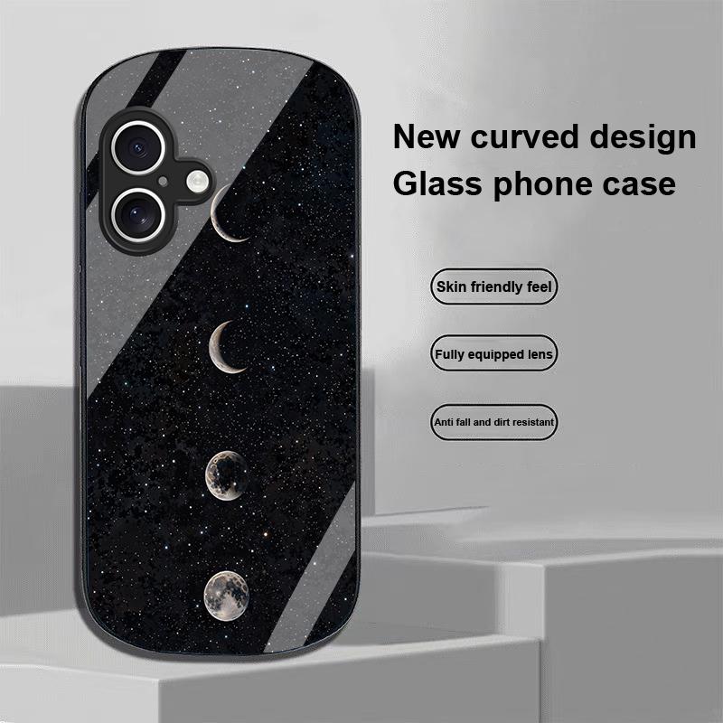 Astronaut Planet For Apple IPhone 16 11 13 15 14 Pro Max 12 Mini 7 8 Plus XR X XS Elliptical Shaped Tempered Glass Phone Case