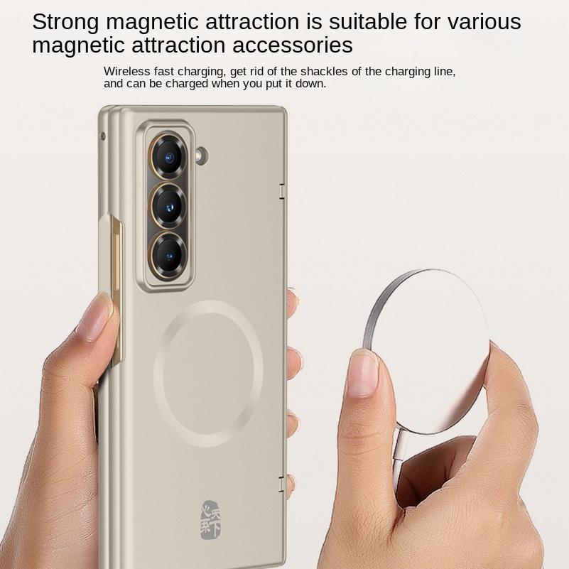 Built-in Magsafe Magnetic With Tempered Glass Film Protect Case For Samsung Galaxy Z Fold Special Spring Z Fold SE Hinge Cover