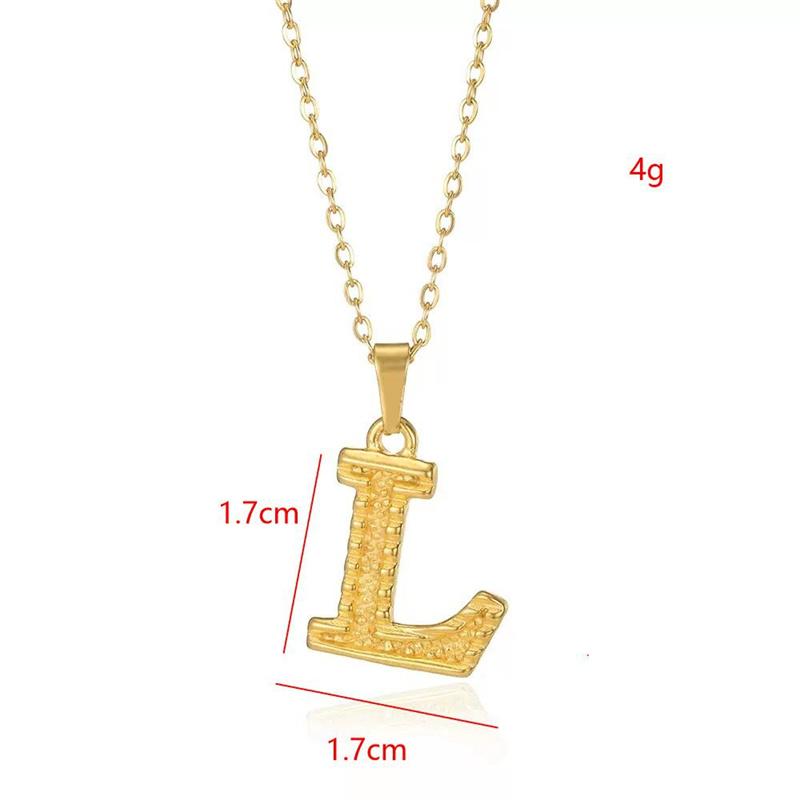 Stainless Steel Initial Necklaces For Women Men Gold Color Letter Necklace Pendant Jewelry Male Female Neck Chain Birthday Gift