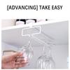 Metal Under Cabinet Hanging Wine Glass Holder Heavy Duty Stable Goblet Rack For Restaurant Home
