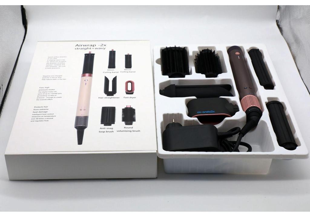 Mou Sen 9th Gen 2-in-1 Curling Iron & Straightener with Ionic Temp Control – Gift Box Packaging