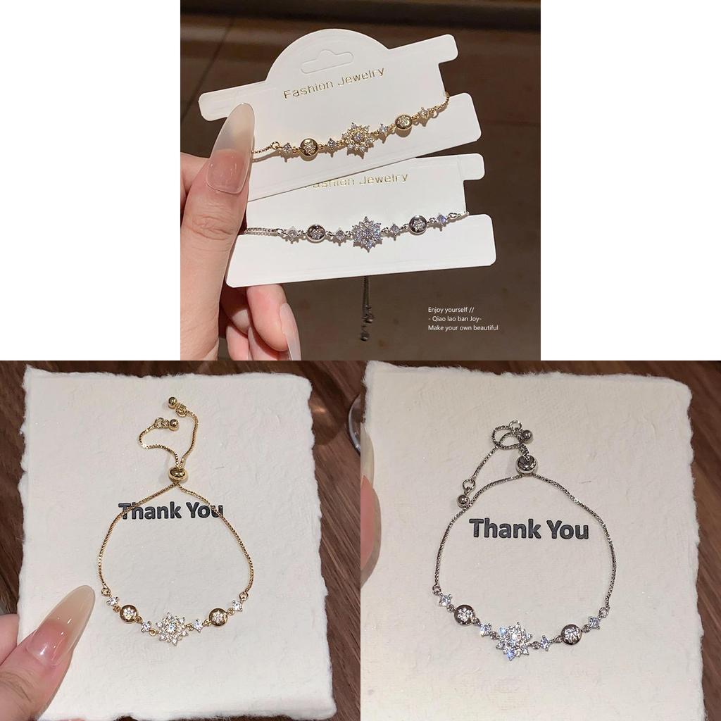 Zircon Flower Hand Chain For Women Light Luxury Styled For Gift Or Daily Wear