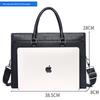 Men's Large Capacity Leather Business Briefcase: Waterproof & Fashionable Handbag
