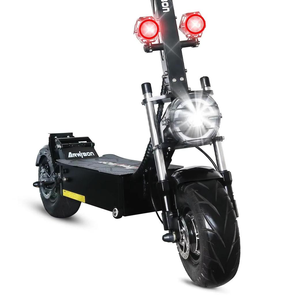 Scooter Elétrica Q13Pro 8000W 60V 50Ah com Motor Duplo, Pneus Off-Road de 13 Polegadas, Scooter Dobrável de Alta Velocidade 100km/h para Adultos