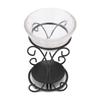 Elegant Scent Burners Essential Oil Diffuser With Crystal Glass Dish and Iron Stand Candle Melter For Home Decoration