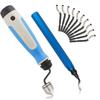 For Wood Plastic Aluminum Copper Steel Deburring Tool Kit with Aluminum and Silicone Handles and Replaceable Blades