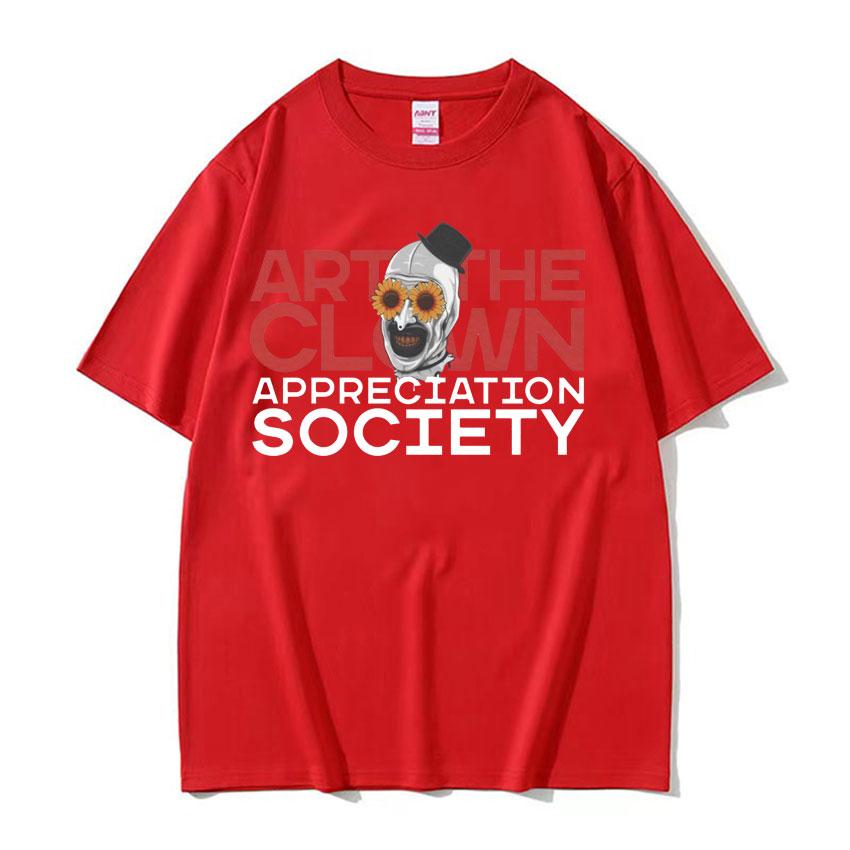 Art The Clown Appreciation Society Tee Shirt Funny Meme T Shirt Men Women Harajuku Y2k Oversized 100 Cotton Tshirt Streetwear