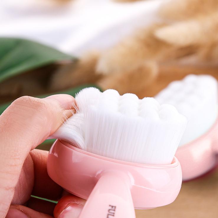 Cleansing Brush Soft Hair Makeup Remover Cleaner Pores To Blackhead Lanyard Arched Wash Brush Facial Brush