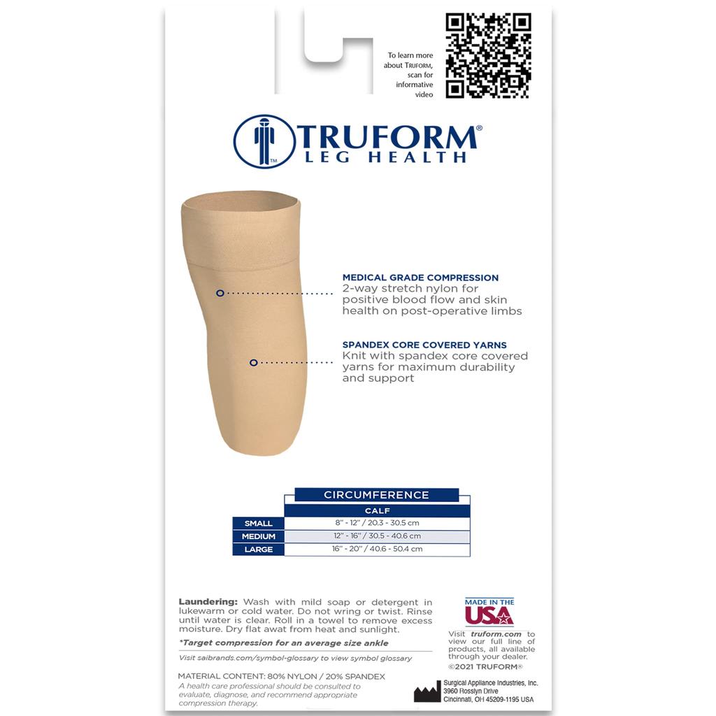 Stump Limb and Ventilation for Amputee Large Inch Truform-OTC Below-the-Knee Compression, Compression, Care, Beige, (16-20 Calf)