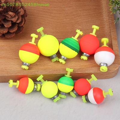 5 Pcs Snap-On Ball Fishing Bobber Floats Weighted Bobbers EVA Foam Corks For Crappie Bluegill Panfish Catfish