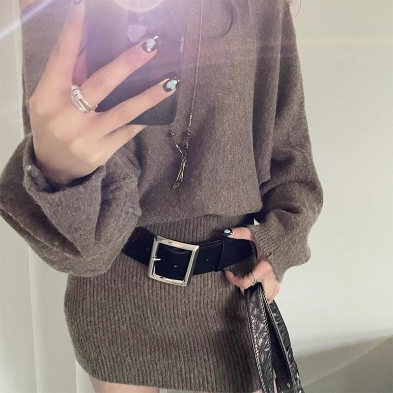 Women's Waist Belt Fashionable PU Leather Belt Decorative Waistband Trendy Waist Ornament for Jeans Trousers Dresses