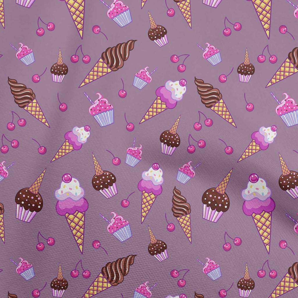 oneOone Cotton Flex Light Blue Fabric Kawai Craft Projects Decor Fabric Printed By The Yard 40 Inch