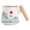 Ceramic Water Cup With Filter Tea Separation Tea Cup Mid-Autumn Festival National Day Teachers' Day Souvenir Lettering