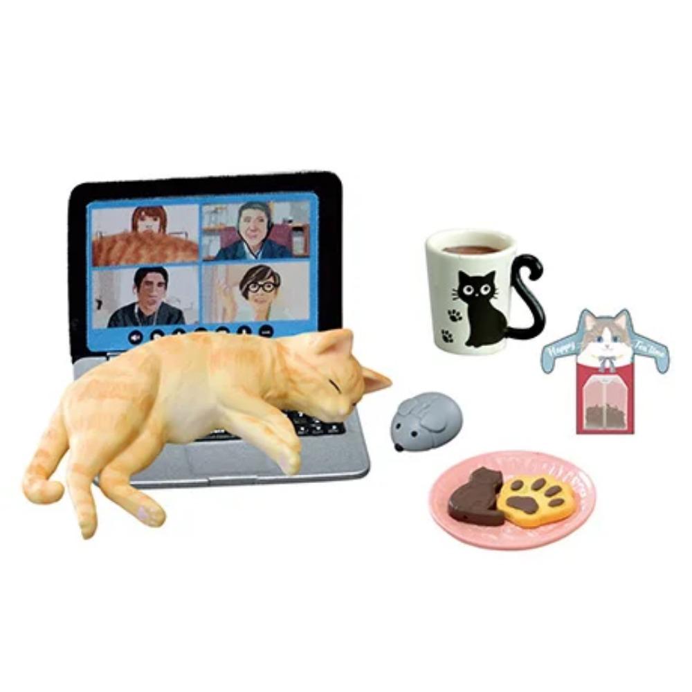 Re-ment Capsule Eat Play Cat My Daily Life with Cats Cat Cage Sleeping Sofa Computer Desk Cat Tree Miniature Desktop Ornaments