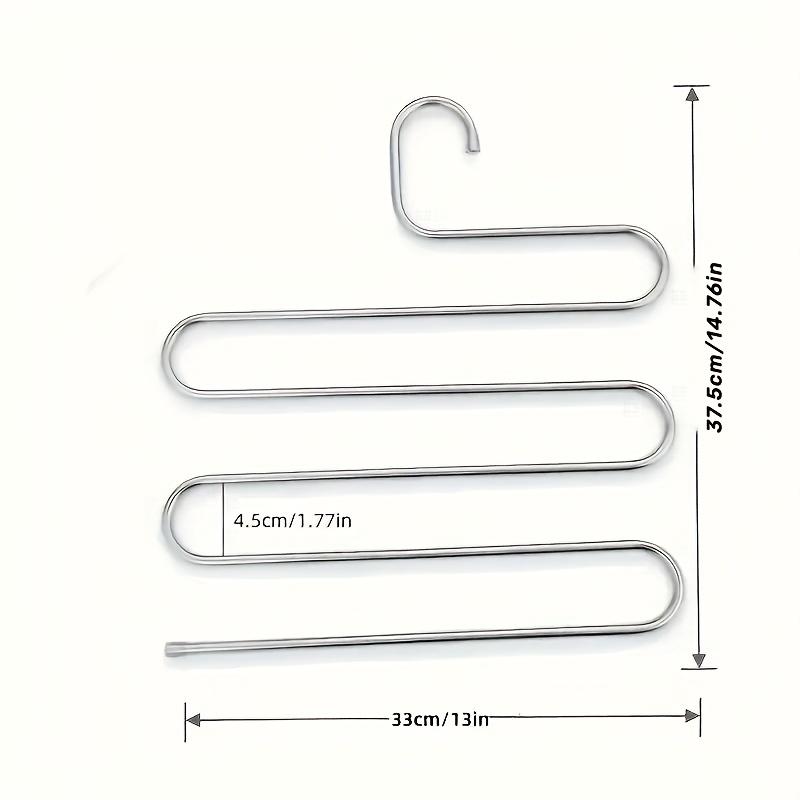 

Волшебная вешалка для одежды Пятислойная из нержавеющей стали S Вешалка для брюк Внутренняя вешалка для хранения брюк серебряный