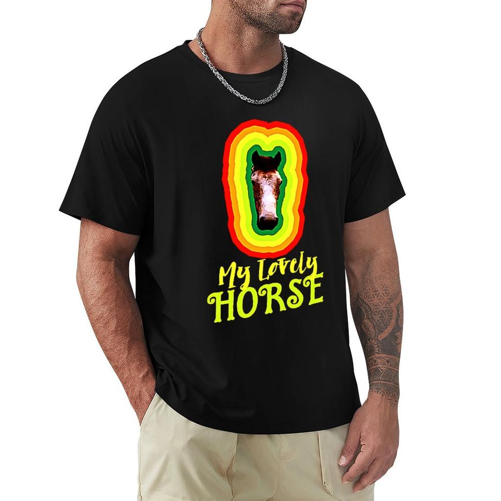 My Lovely Horse TShirt graphic t shirt vintage Luxury man hippie clothes men graphic t shirts