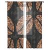 Coffee Beans Sheer Curtains for Living Room Transparent Tulle Window Treatments Bedroom Kitchen Home Decor Veil Drapes