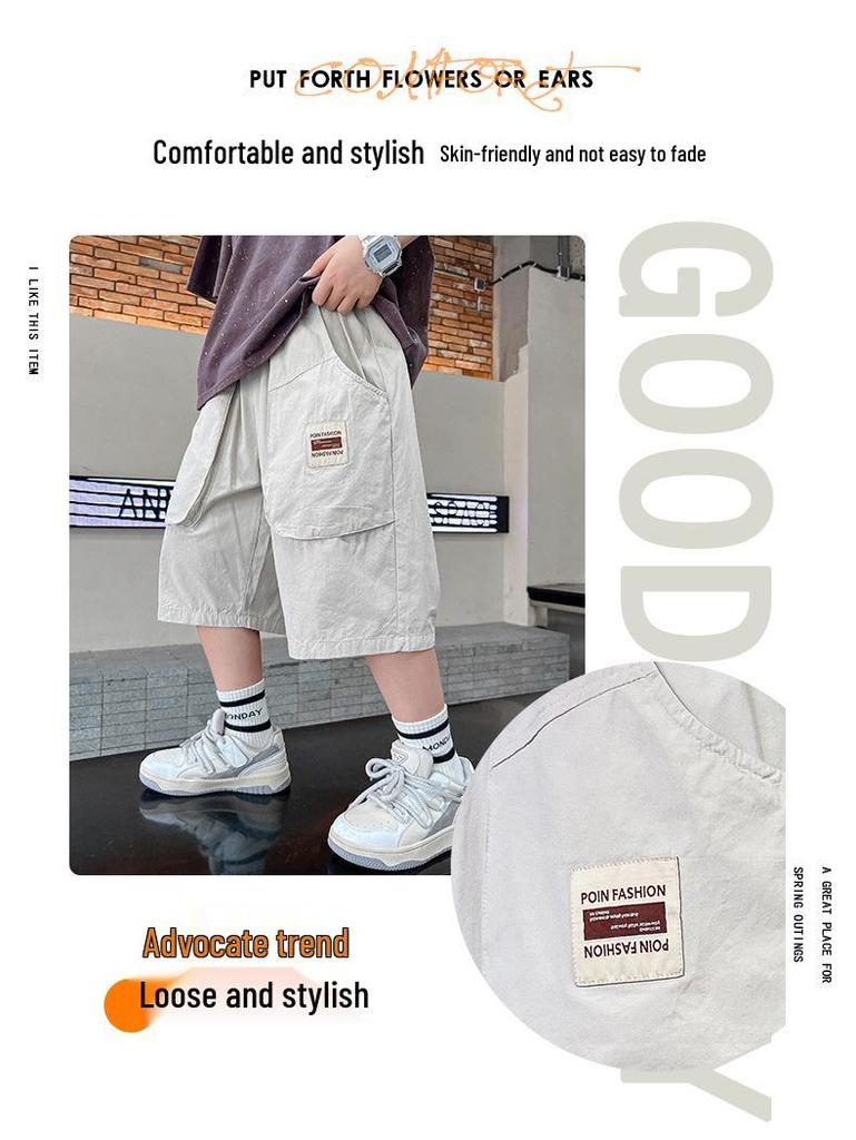 Boys' 2025 Stylish Summer Cargo Shorts - Lightweight, Comfortable Kids' Five-Point Pants