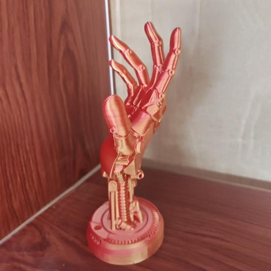 Game Controller Holder Stand 3D Printed Universal Gaming Headphone Controller Stand Mechanical Hand Statue