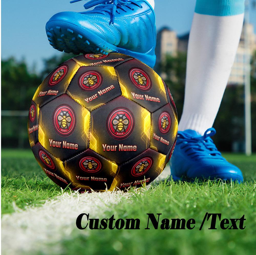 Size 5 Football Custom Name Text, Outdoor Training Soccer BallBrentford Football