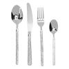 24PCS Hammered Silverware Set Stainless Steel Flatware Utensils Kitchen Cutlery Set Includes Fork Spoon Cutter for Home Wedding
