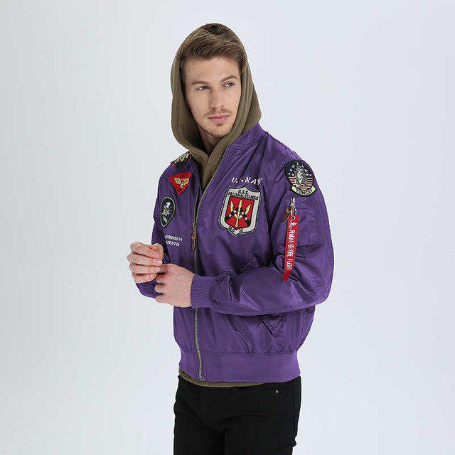 Autumn Top Gunvarsity Air Force Pilot Baseball Flight Letterman College Army Tactical Jacket