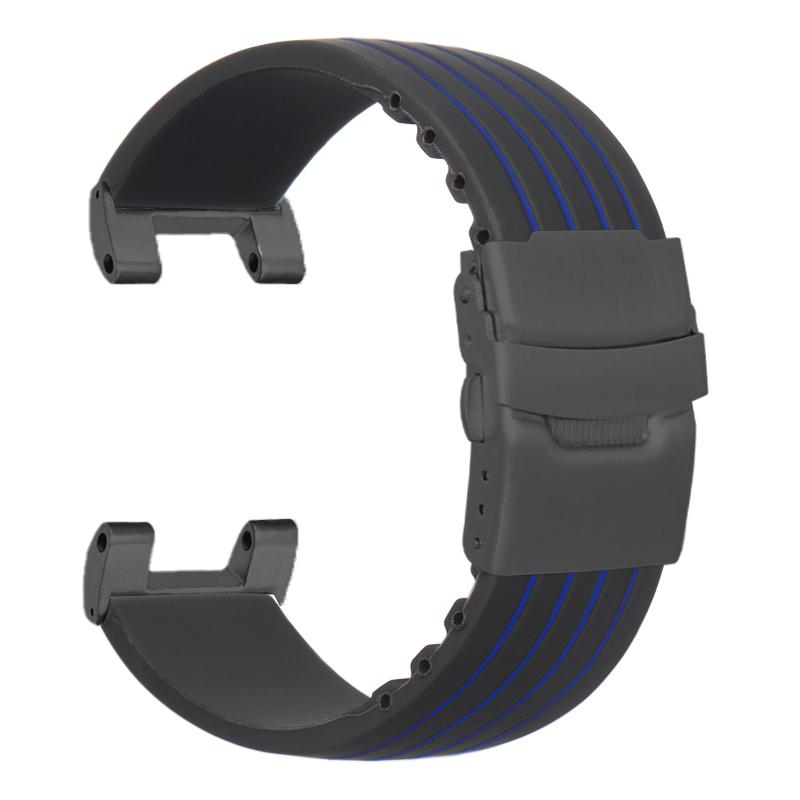 Modified Silicone Strap for Casio GSHOCK GST-B100 GST-S130/W300/400G/W110/S120 Diving Sport Wristband with Stainless Steel Adapt
